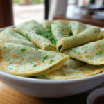 bol de crêpes aux haricots verts porc ou poulet